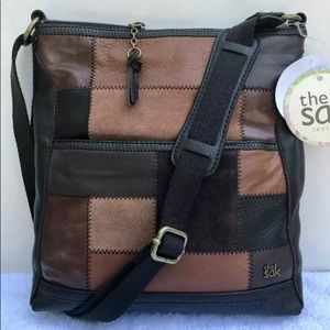 The SAK Iris Brown Patchwork Crossbody/Shoulder Bag. ($119) Used 2X (as New) ✨